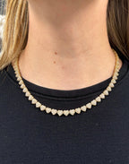 14K Gold and CZ Stones Heart Necklace - additional product view 3