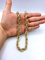 14K Solid Gold Rope Chain 10mm 26 in - additional product view 5