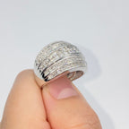 10K Gold Diamond Row Ring Band - additional product view 4