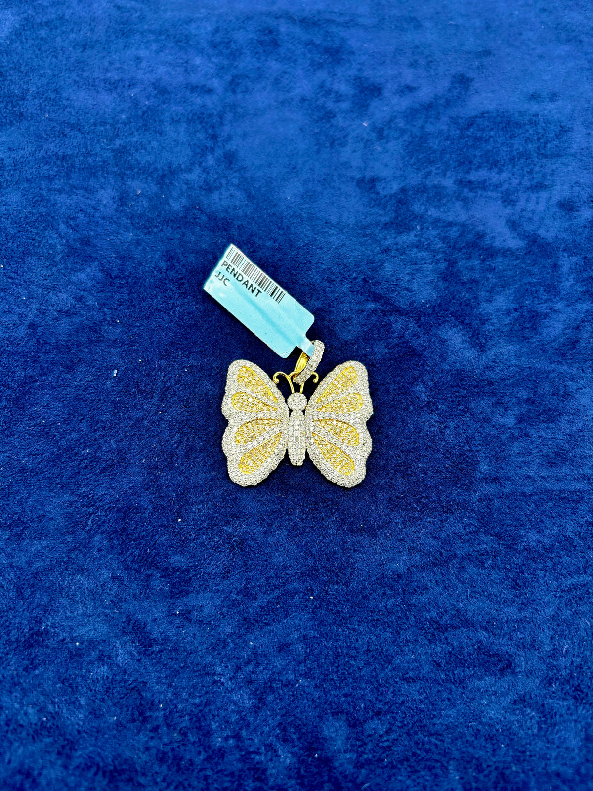 14K Gold Classic Butterfly Diamond Pendant - additional product view 7