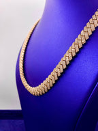 10K Gold 12mm Diamond Cuban Chain 22 in - additional product view 3