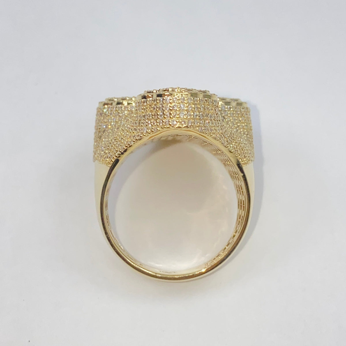 10K Gold Bubble Cross Diamond Ring - additional product view 8