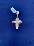 14K White Gold Bubble Cross Diamond Pendant - additional product view 6