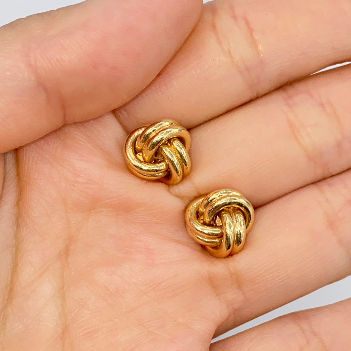 14K Gold Italian Cuff Links Diamond - additional product view 4