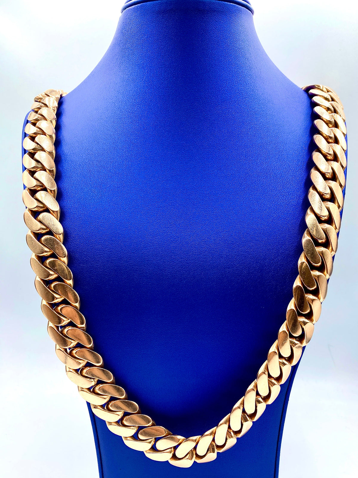 14K Solid Rose Gold Cuban Chain 21mm 33 in - additional product view 2
