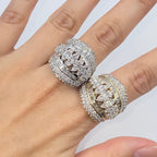 10K Gold Cluster Diamond Baguette Ring - additional product view 2