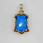14K Gold Jewel of the Sea Aquamarine Pendant - additional product view 5