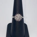 10K Gold Flower Elegant Diamond Engagement Ring - additional product view 4