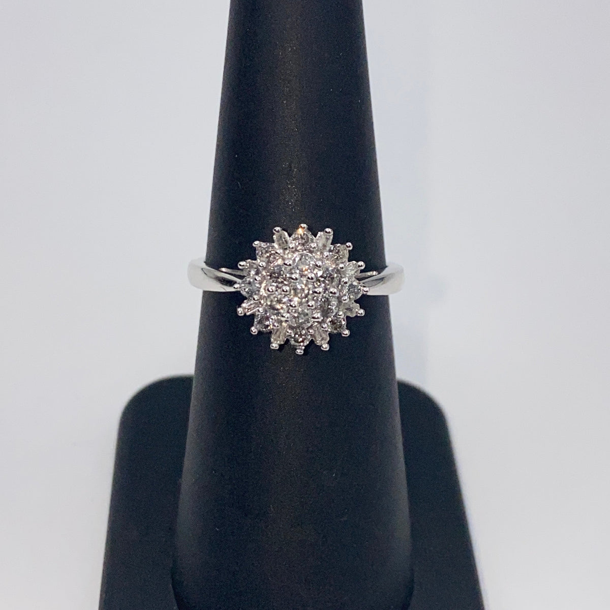 10K Gold Flower Elegant Diamond Engagement Ring - additional product view 4