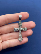14K Gold La Rosa Cross Diamond Pendant - additional product view 5