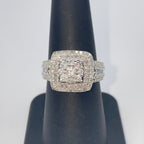 10K Gold Square Double Halo Diamond Ring - additional product view 6