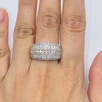 10K Gold Row Diamond Pave Ring Band - additional product view 2