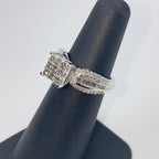 10K Gold Square Princess Cut Diamond Baguette Engagement Ring - additional product view 6