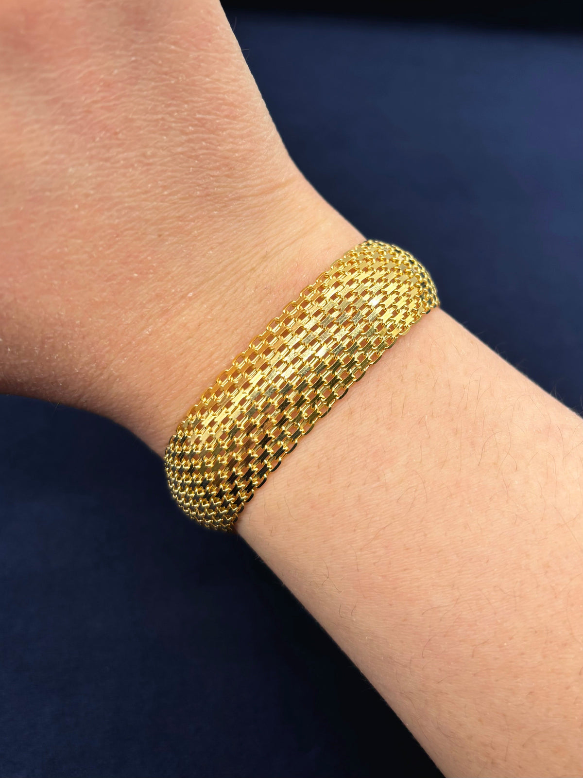 14K Gold Textured Bracelet - additional product view 4
