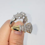 10K Gold Cluster Diamond Ring - additional product view 4