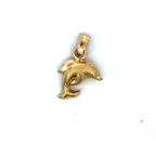 18K Gold Double-Sided Dolphin Pendant - additional product view 2
