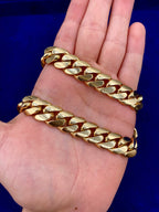 14K Solid Gold Cuban Chain 15mm 24 in - additional product view 5