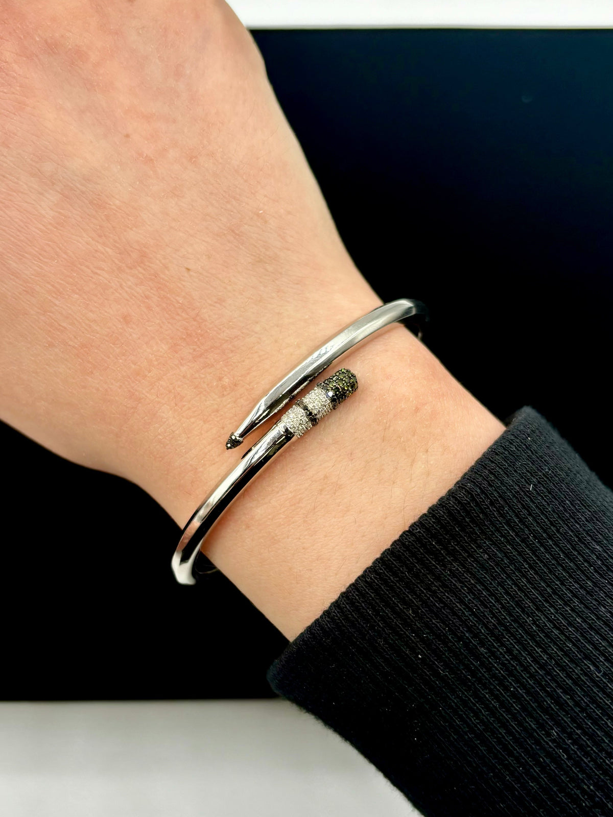 10K Gold Custom Pencil Bangle Bracelet - additional product view 6