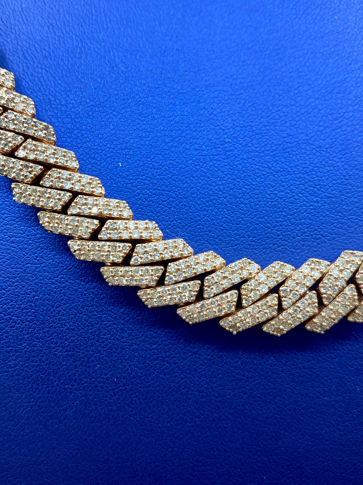 14K Rose Gold Jumbo Diamond Cuban Chain 12mm - additional product view 5
