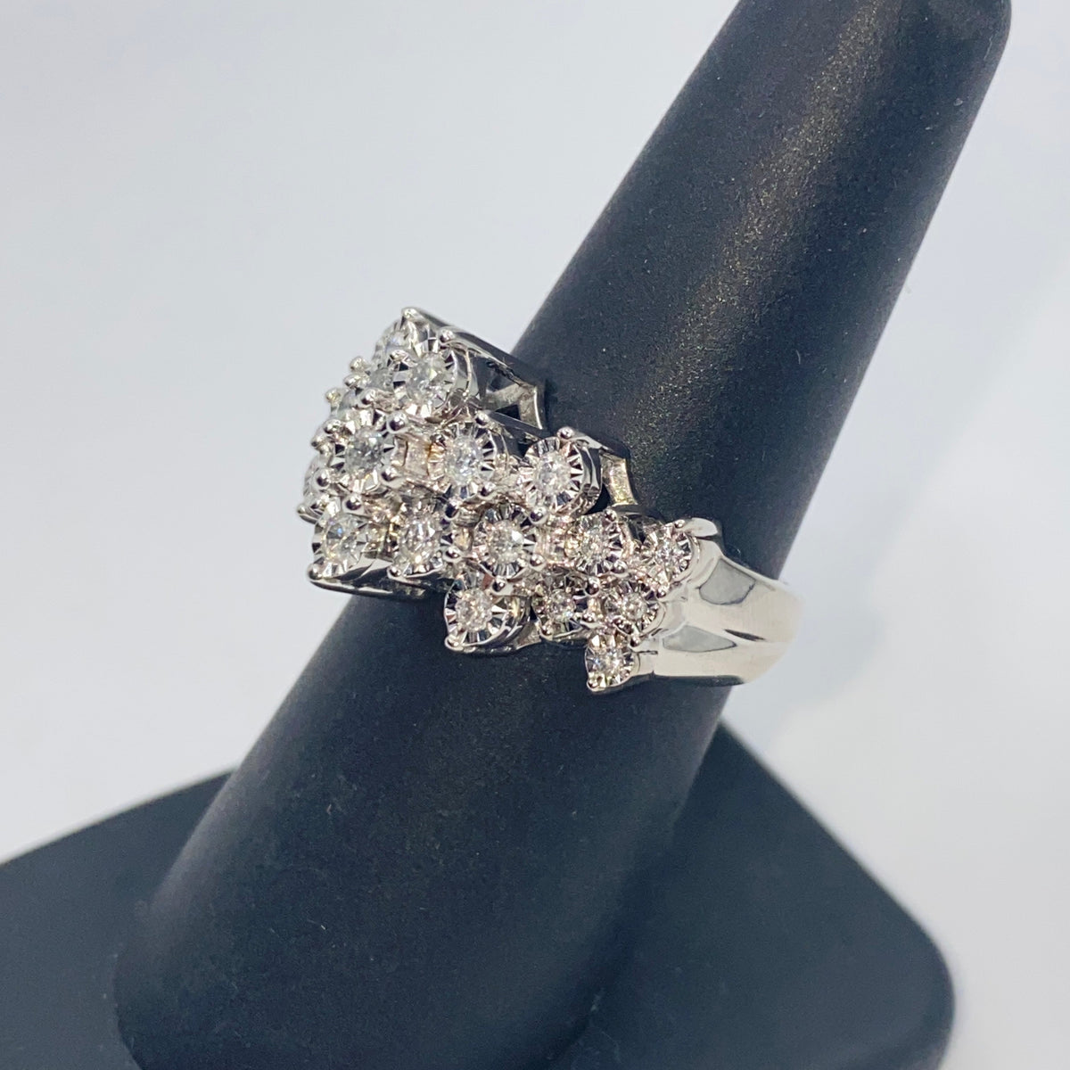 10K Gold Cake Diamond Ring - additional product view 5