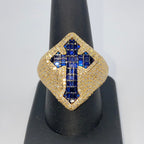 14K Gold Royal Cross Chrome Diamond Baguette Ring - additional product view 22