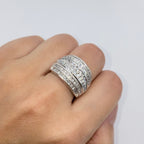 10K Gold Diamond Row Ring Band - additional product view 3