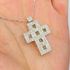 14K Gold Cross Diamond Pendant Necklace - additional product view 3