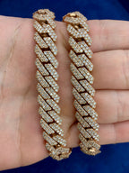 14K Rose Gold Jumbo Diamond Cuban Chain 12mm - additional product view 5