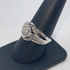10K Gold Flower Ribbon Diamond Baguette Ring - additional product view 5