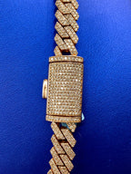 14K Rose Gold Jumbo Diamond Cuban Chain 12mm - additional product view 7