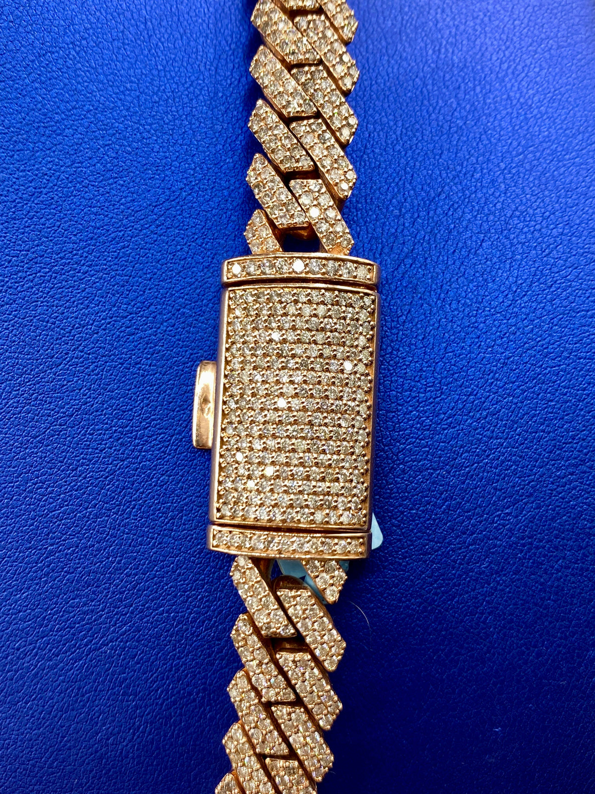 14K Rose Gold Jumbo Diamond Cuban Chain 12mm - additional product view 7