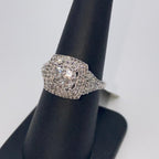 10K Gold Circle Square Halo Diamond Engagement Ring - additional product view 6