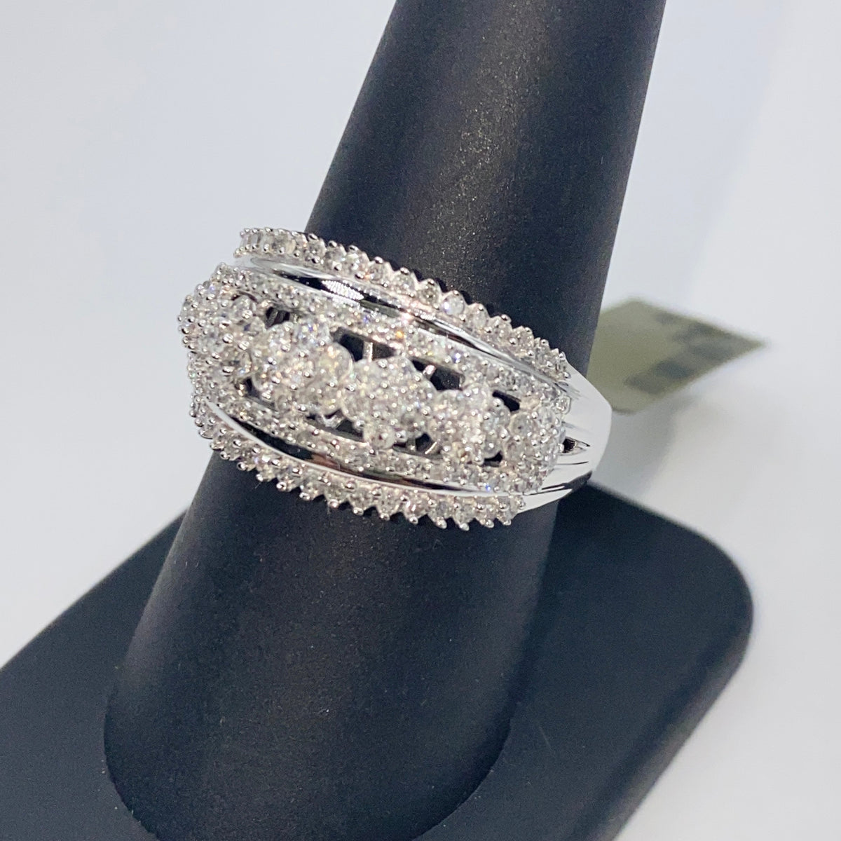 10K Gold Flower Tiara Diamond Engagement Ring - additional product view 6