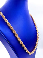 14K Solid Rose Gold Rope Chain 7mm 24 in - additional product view 3