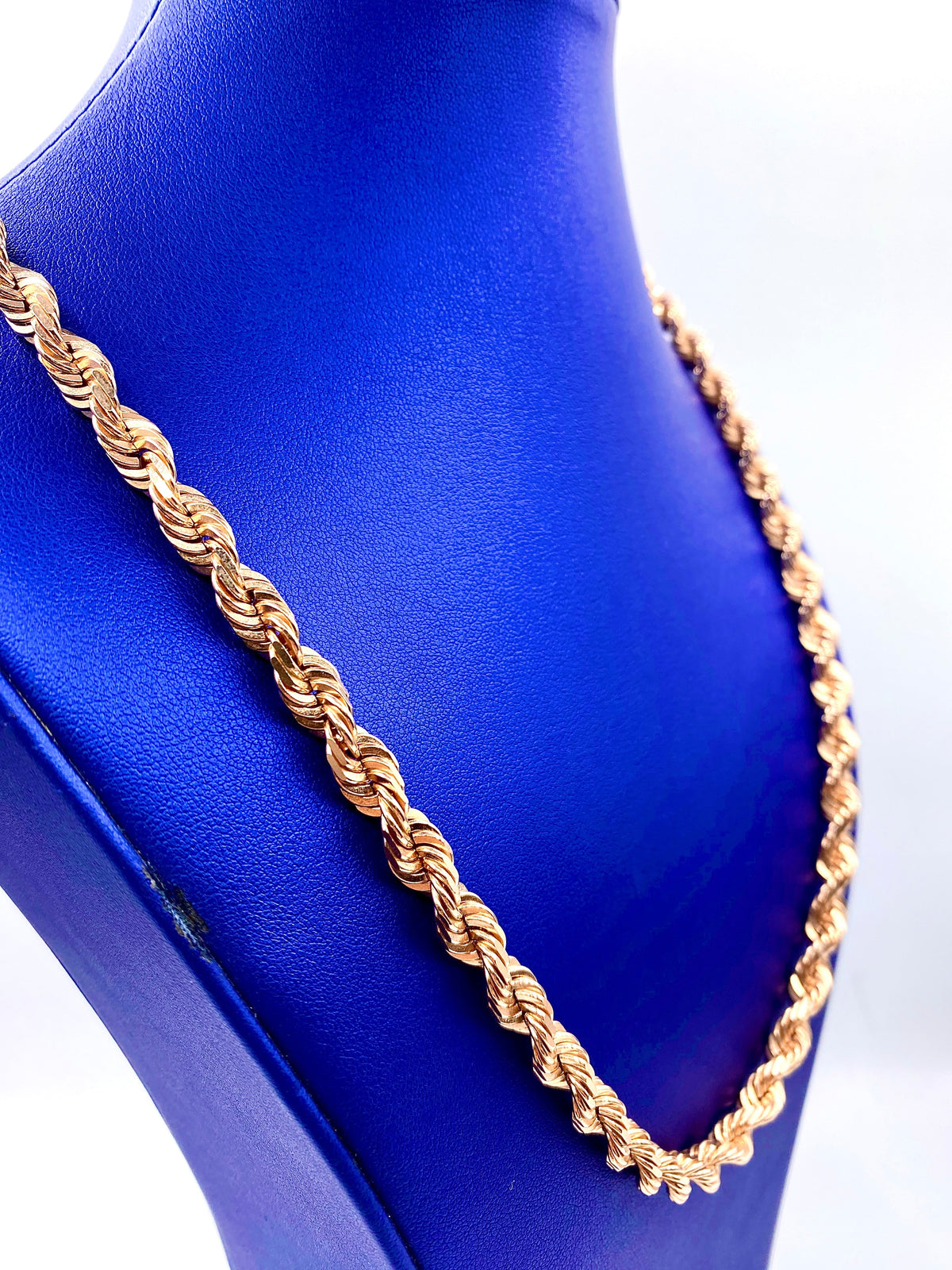 14K Solid Rose Gold Rope Chain 7mm 24 in - additional product view 3