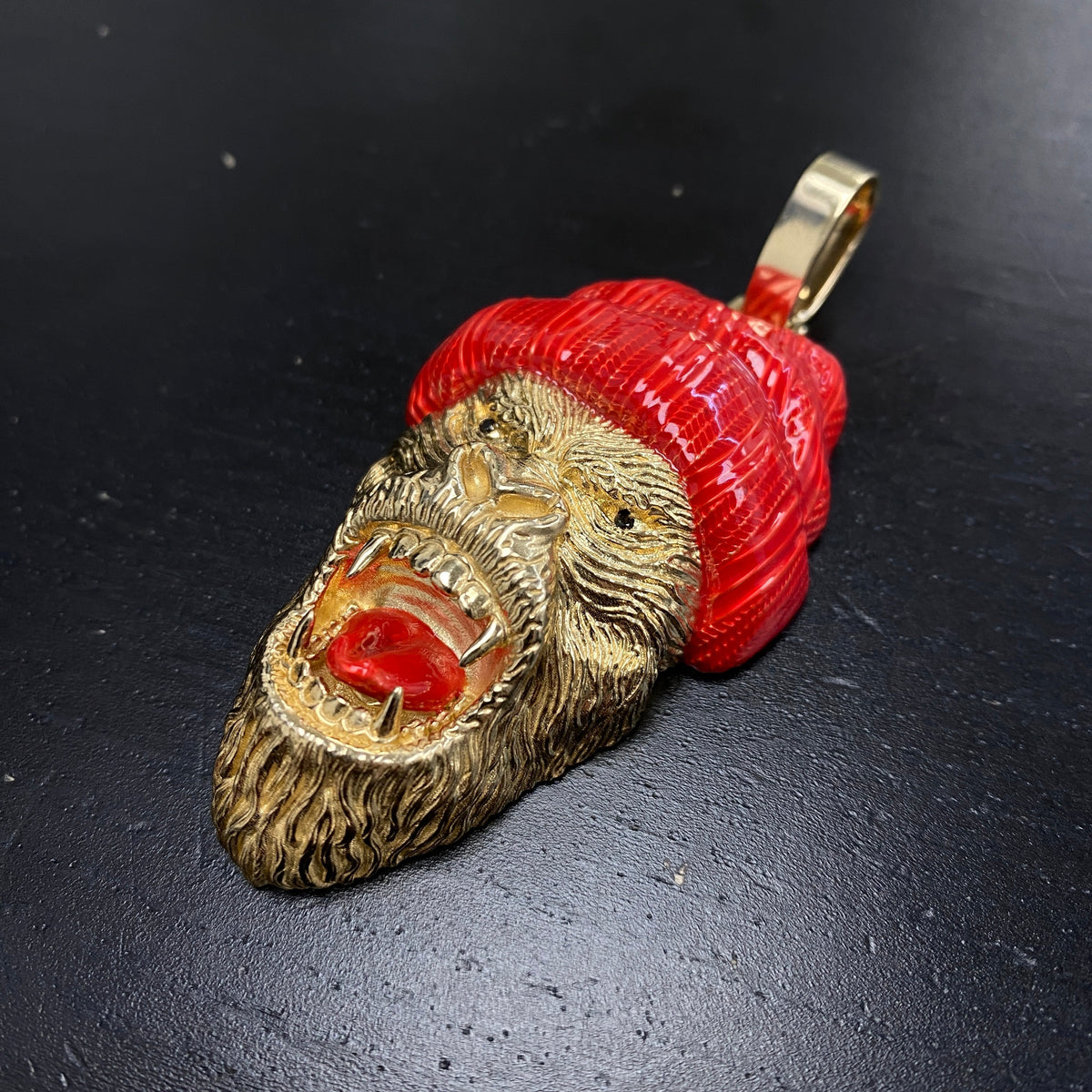 14K Gold Beast Gorilla Pendant - additional product view 4