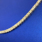 10K Gold 3.3mm Square Diamond Tennis Chain 20 in - additional product view 6
