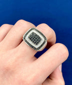 10K Gold Black Diamond Layer Ring - additional product view 3