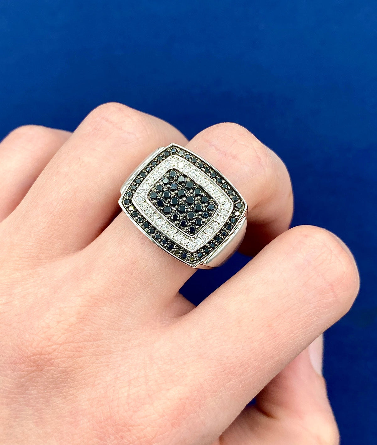 10K Gold Black Diamond Layer Ring - additional product view 3
