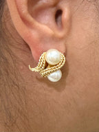 Gold Pearl Earrings - additional product view 6