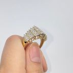 10K Yellow Gold Tiara Diamond Ring - additional product view 4