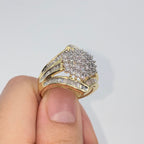 10K Gold Flower Ribbon Diamond Baguette Ring - additional product view 4