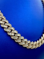 14K Rose Gold Jumbo Baguette Diamond Cuban Chain 14.2mm - additional product view 6
