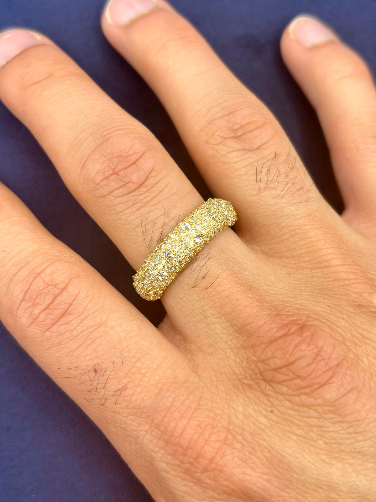 14K Gold Mosaic Upside-Down Diamond Ring - additional product view 9