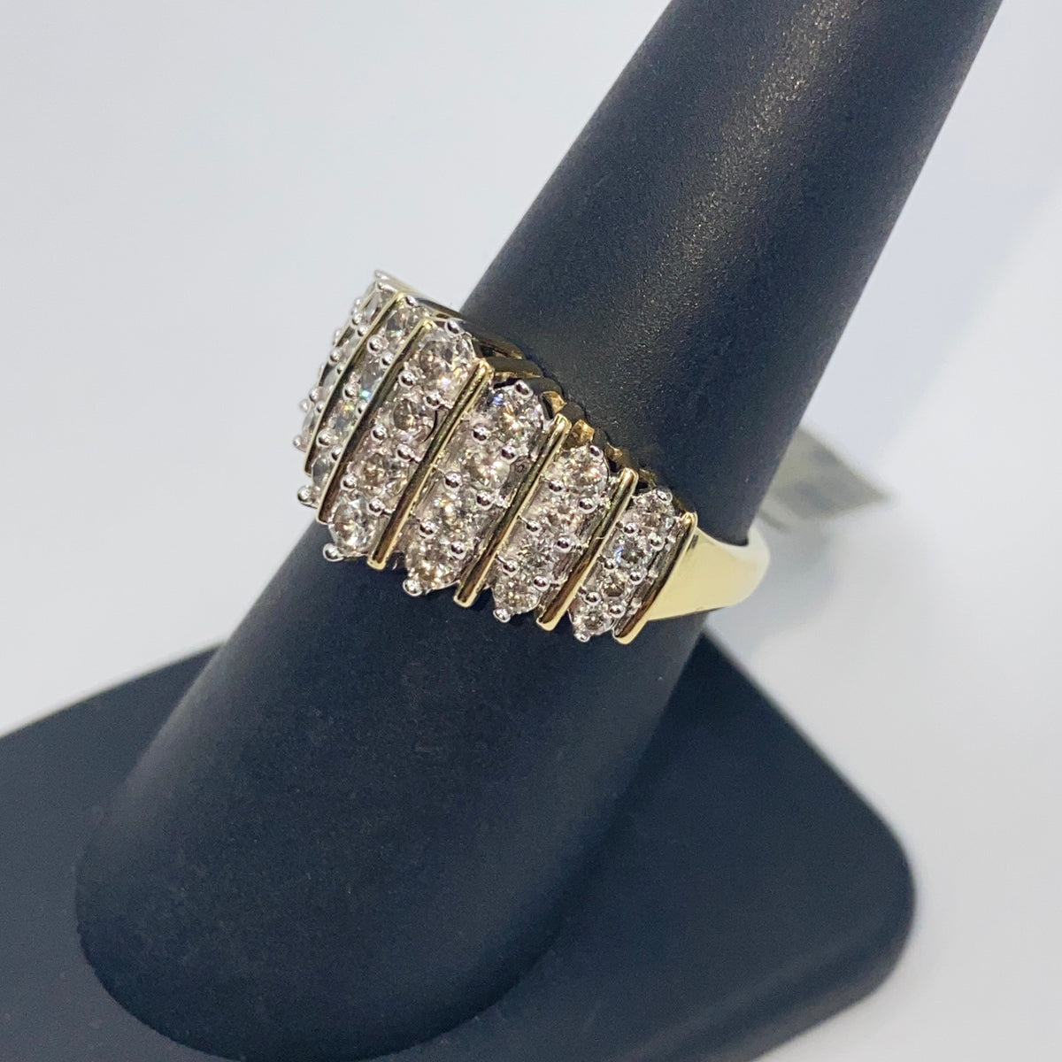 10K Yellow Gold Tiara Diamond Ring - additional product view 6