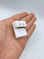 10K Gold Initial Diamond Earrings A-Z - additional product view 2