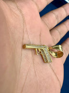 10K Gold Gun Pendant - additional product view 4