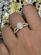 14K Gold Oval Diamond Engagement Ring - additional product view 8