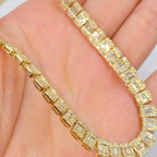 10K Gold 6.3mm Rectangle Diamond Baguette Tennis Chain 20 in - additional product view 4
