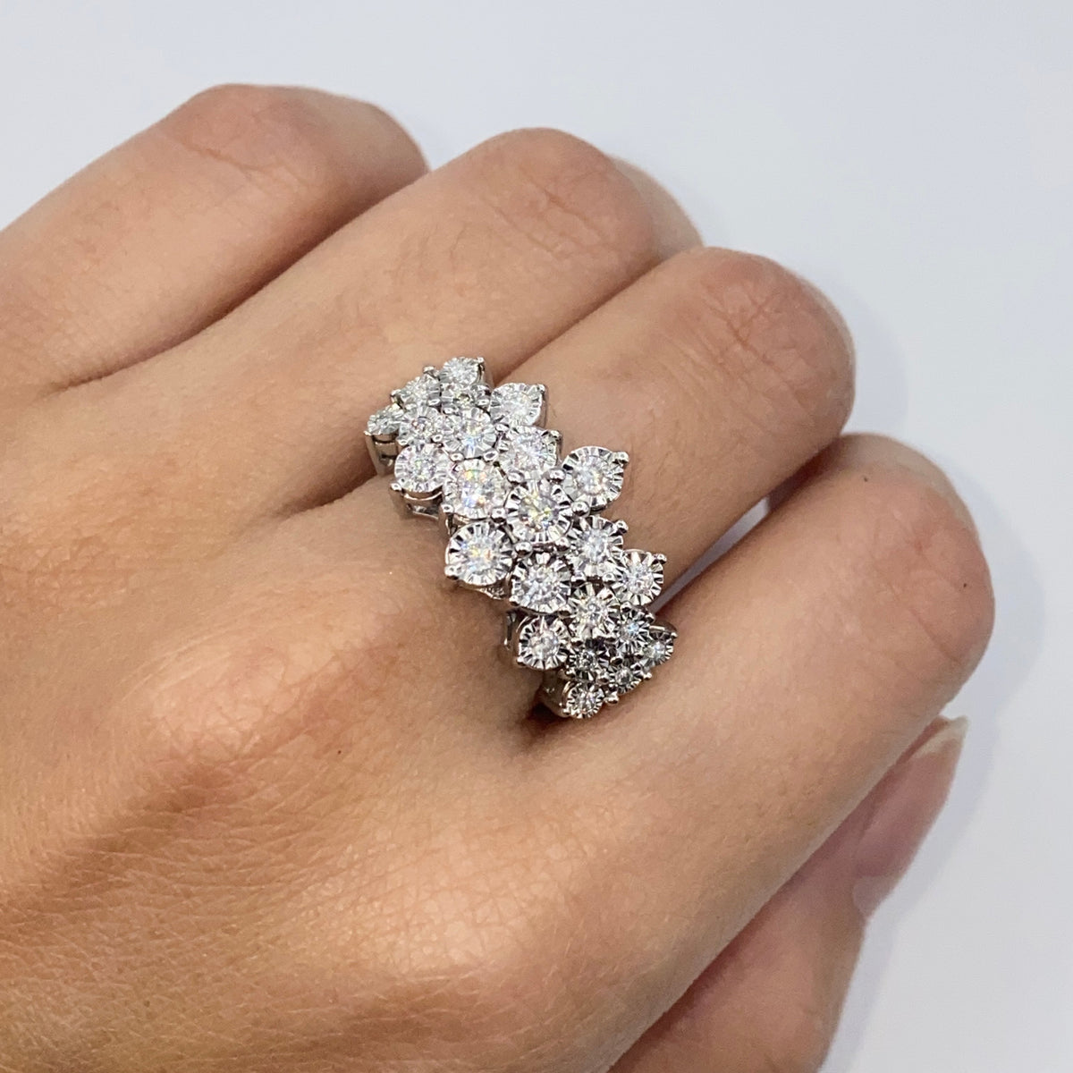 10K Gold Cake Diamond Ring - additional product view 3